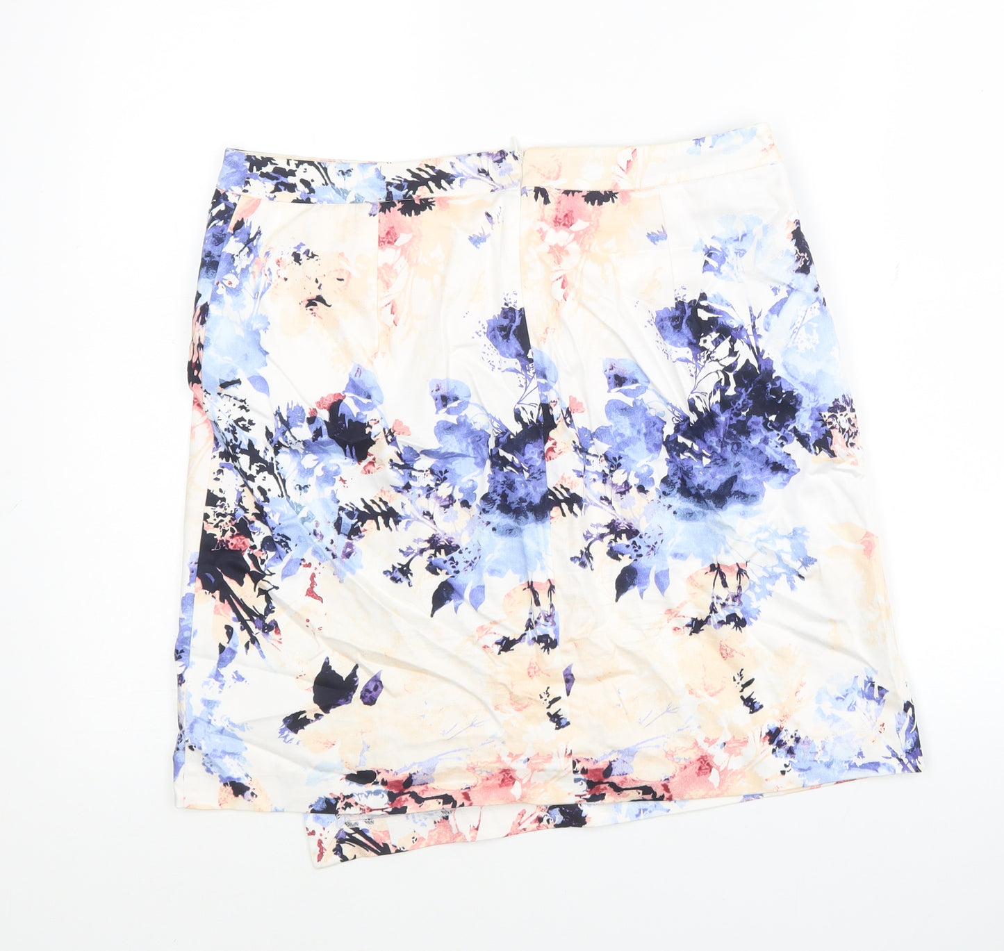 TU Womens Multicoloured Geometric Cotton A-Line Skirt Size 12 Zip