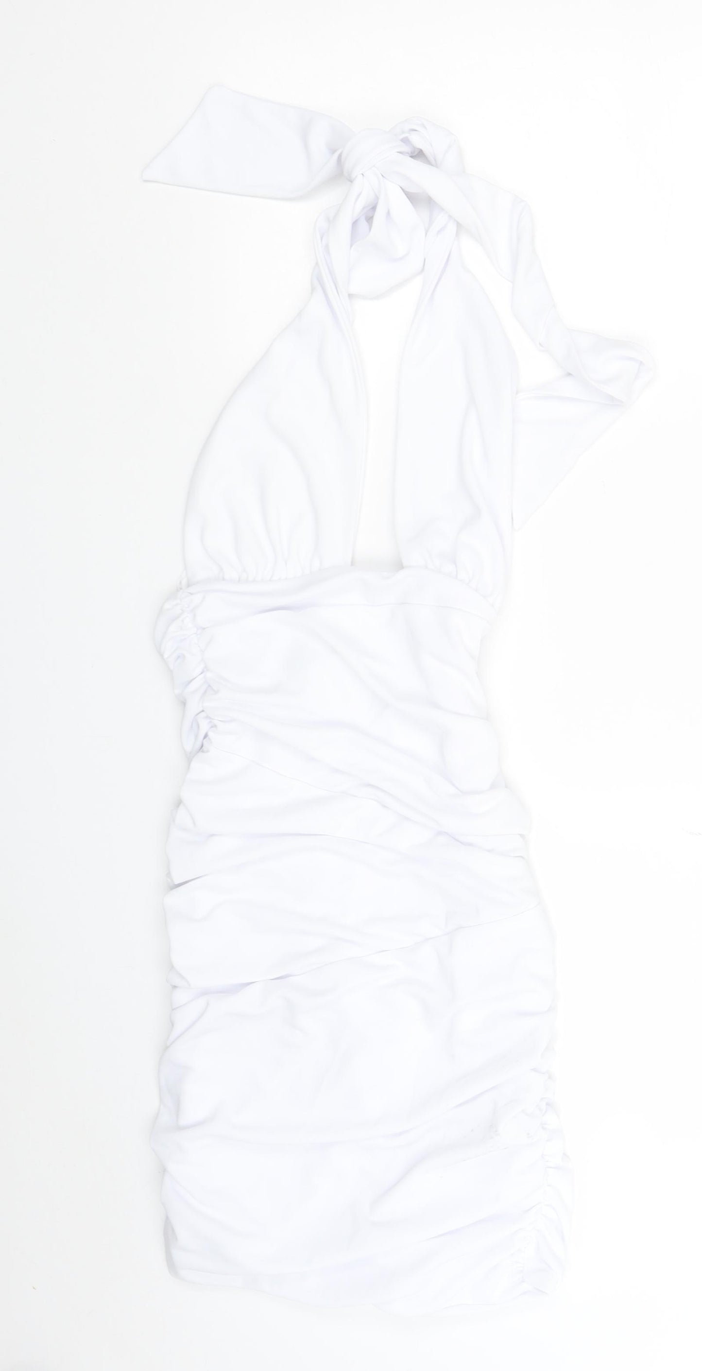 Zara Womens White Polyester Mini Size XS Halter Zip