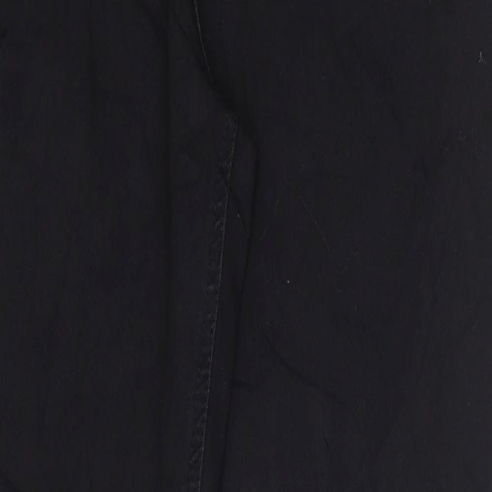 Marks and Spencer Girls Black Cotton Skinny Jeans Size 14-15 Years Regular Zip