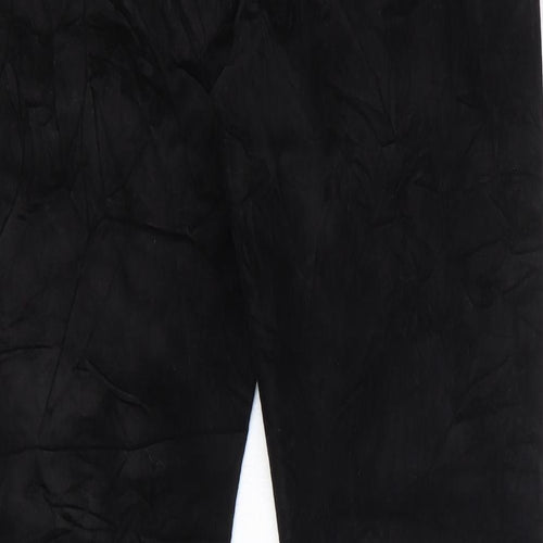 Marks and Spencer Womens Black Cotton Flared Jeans Size 14 L30 in Regular Zip