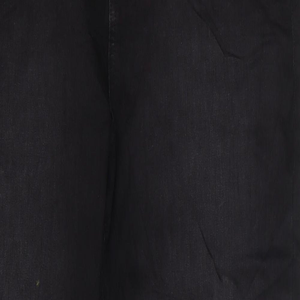 Marks and Spencer Womens Black Cotton Skinny Jeans Size 18 L29 in Regular Zip