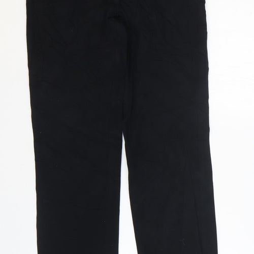 Marks and Spencer Womens Black Cotton Straight Jeans Size 10 L29 in Regular Zip