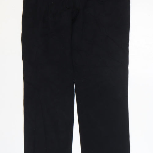 Marks and Spencer Womens Black Cotton Straight Jeans Size 10 L29 in Regular Zip