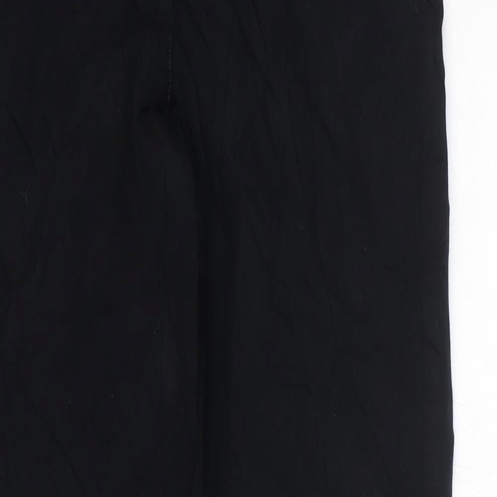 Marks and Spencer Womens Black Cotton Straight Jeans Size 10 L29 in Regular Zip