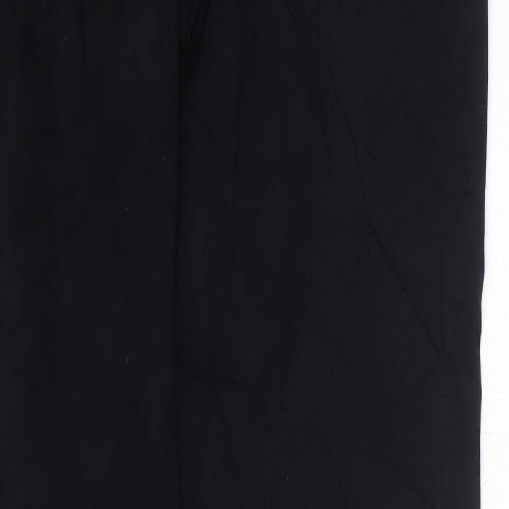 Marks and Spencer Womens Black Cotton Straight Jeans Size 10 L29 in Regular Zip