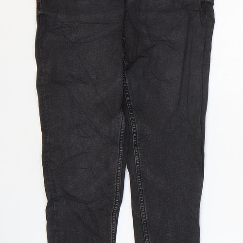 Marks and Spencer Womens Black Cotton Skinny Jeans Size 10 L25 in Regular Zip