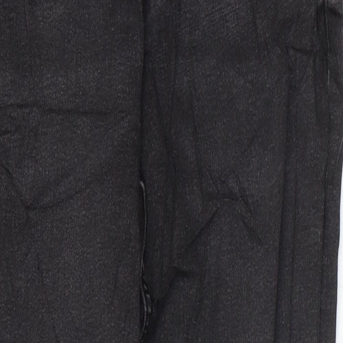 Marks and Spencer Womens Black Cotton Skinny Jeans Size 10 L25 in Regular Zip