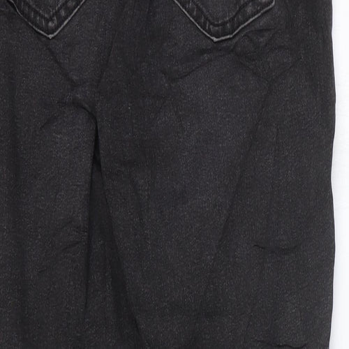 Marks and Spencer Womens Black Cotton Skinny Jeans Size 10 L25 in Regular Zip