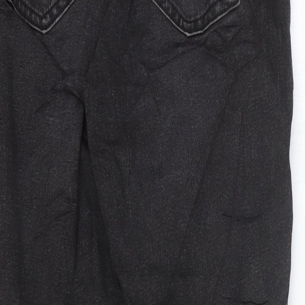 Marks and Spencer Womens Black Cotton Skinny Jeans Size 10 L25 in Regular Zip