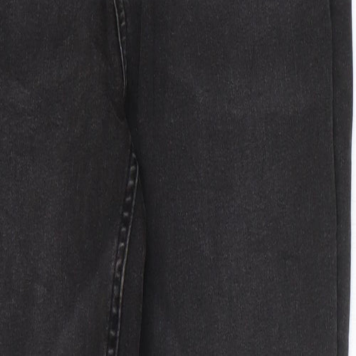 Marks and Spencer Womens Black Cotton Skinny Jeans Size 12 L26 in Regular Zip
