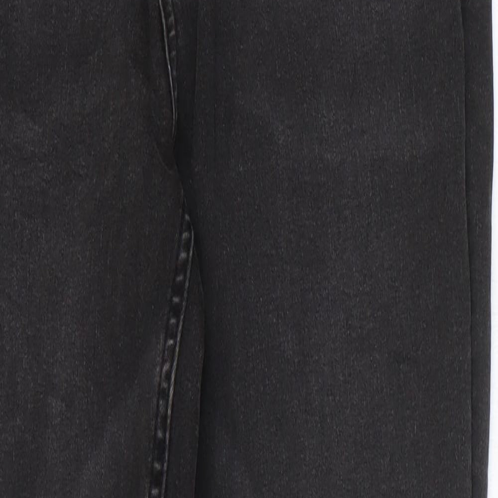 Marks and Spencer Womens Black Cotton Skinny Jeans Size 12 L26 in Regular Zip