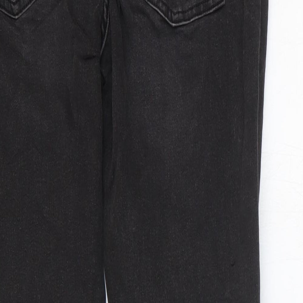 Marks and Spencer Womens Black Cotton Skinny Jeans Size 12 L26 in Regular Zip