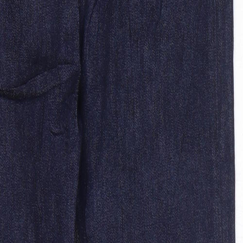 Marks and Spencer Womens Blue Cotton Skinny Jeans Size 10 L28 in Regular Zip