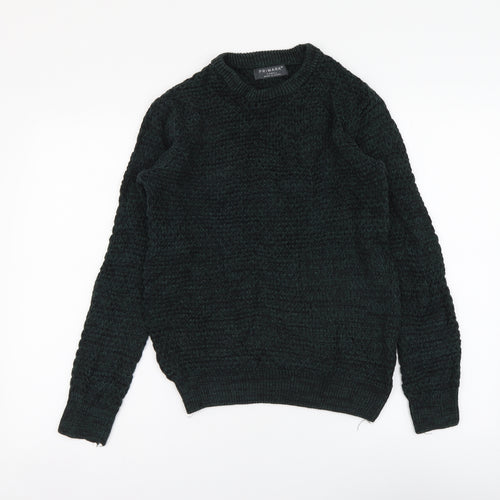 Primark Womens Green Round Neck Acrylic Pullover Jumper Size XS