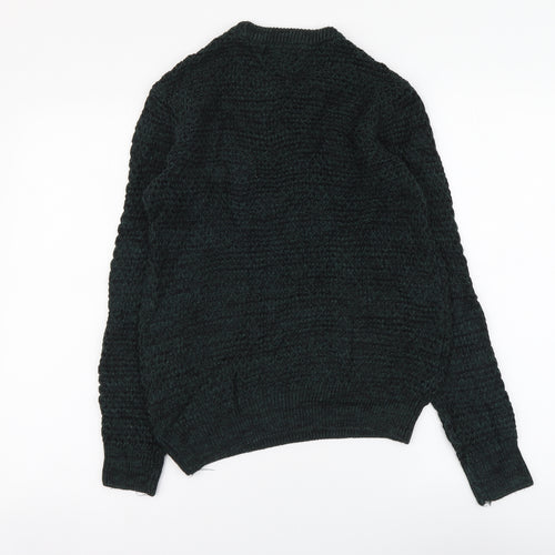 Primark Womens Green Round Neck Acrylic Pullover Jumper Size XS