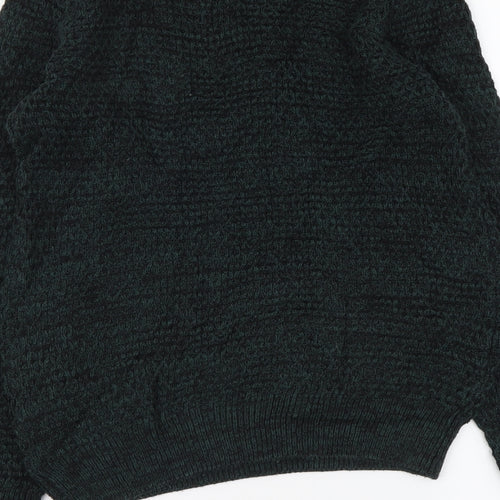 Primark Womens Green Round Neck Acrylic Pullover Jumper Size XS
