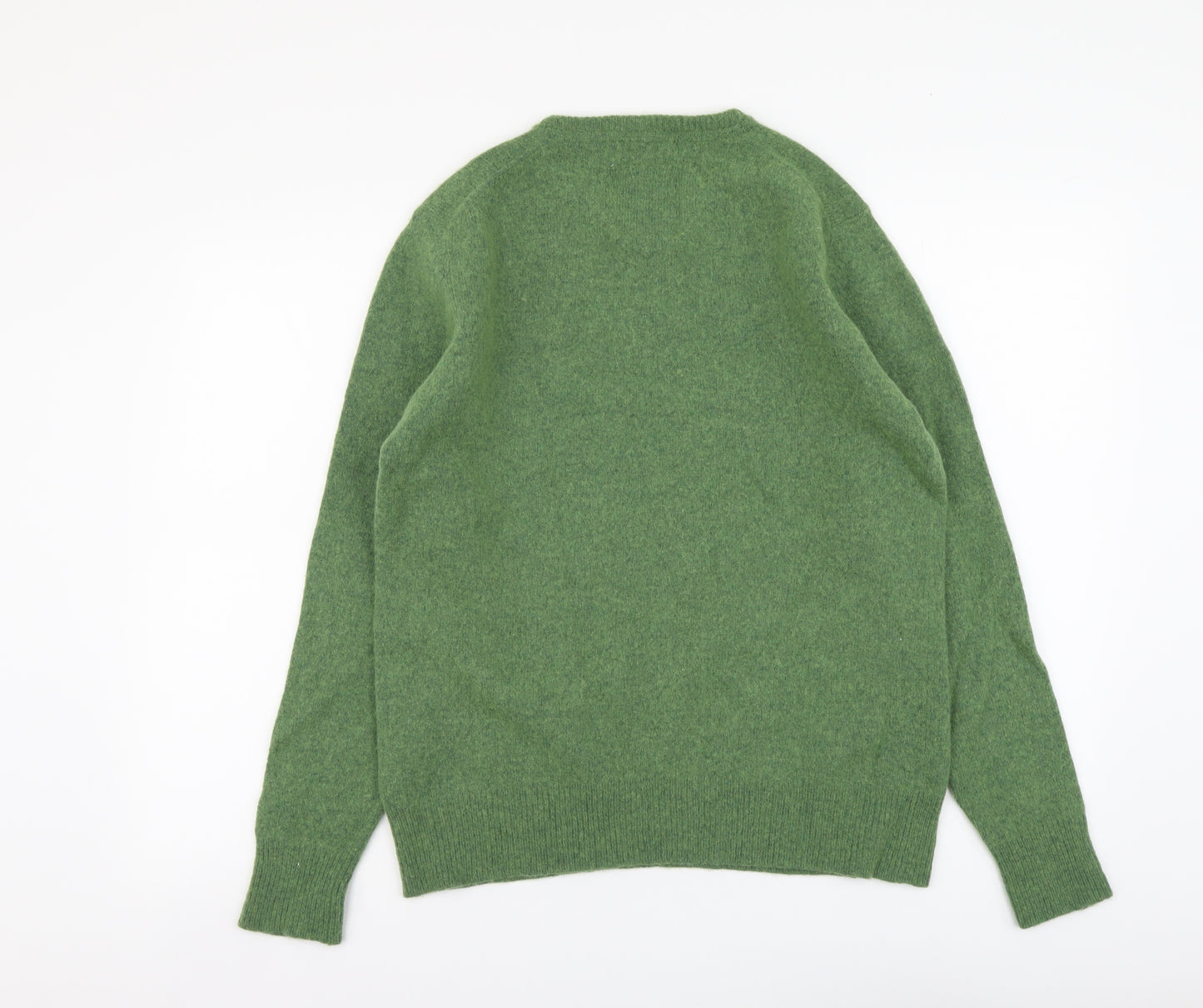 Superdry Mens Green Round Neck Wool Pullover Jumper Size XL
