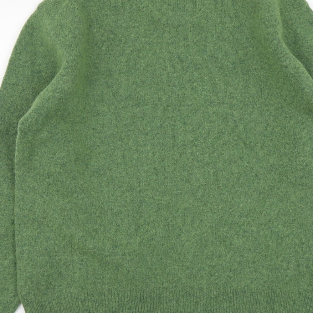 Superdry Mens Green Round Neck Wool Pullover Jumper Size XL