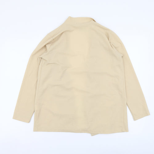 Boohoo Womens Beige Jacket Blazer Size 8 Hook & Loop