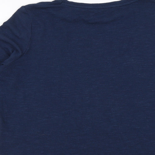 TU Womens Blue Round Neck Polyester Pullover Jumper Size 14