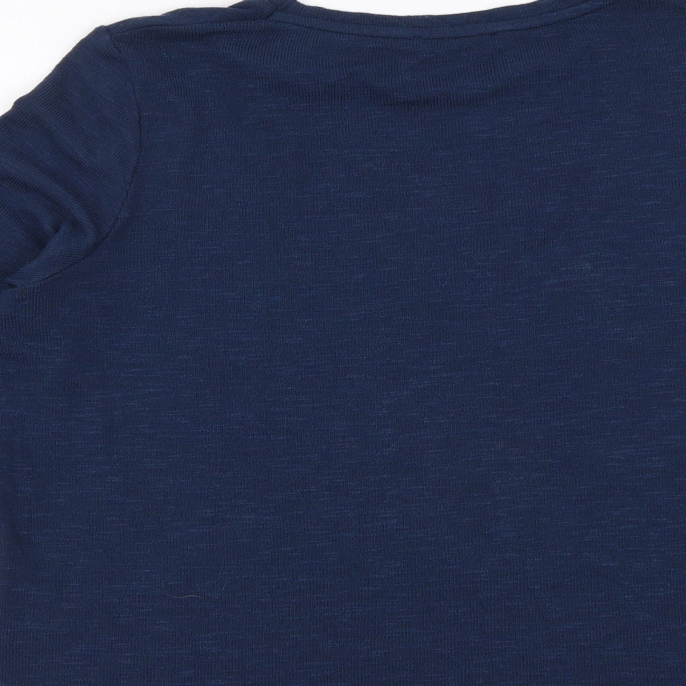 TU Womens Blue Round Neck Polyester Pullover Jumper Size 14