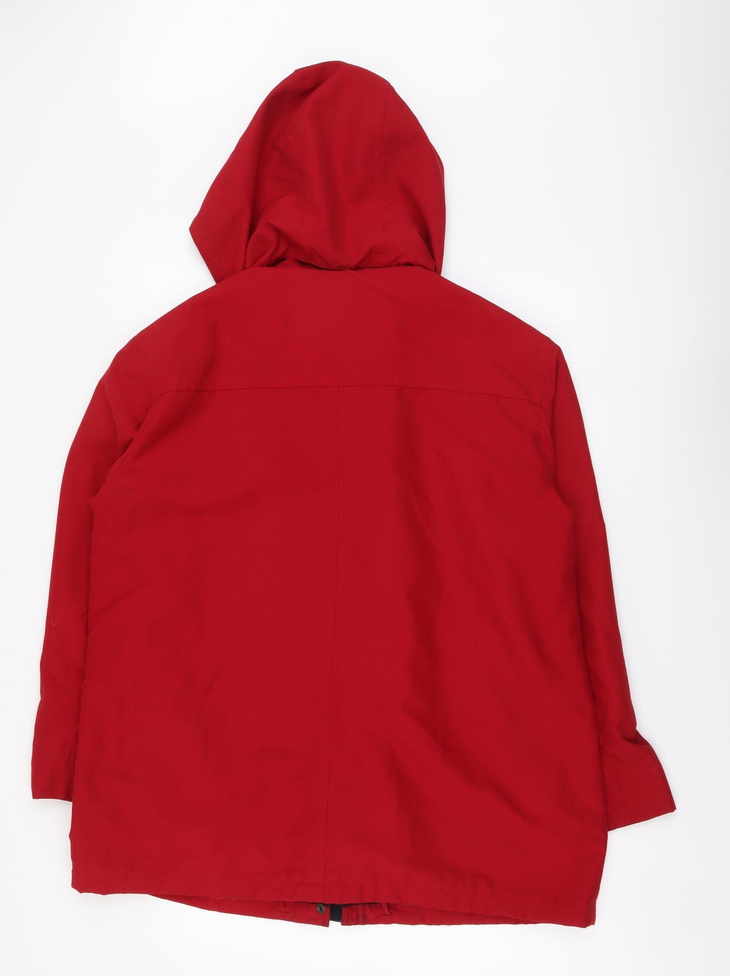 EWM Womens Red Rain Coat Coat Size 16 Zip