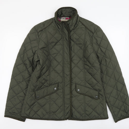 Avenue Womens Green Jacket Coat Size M Zip