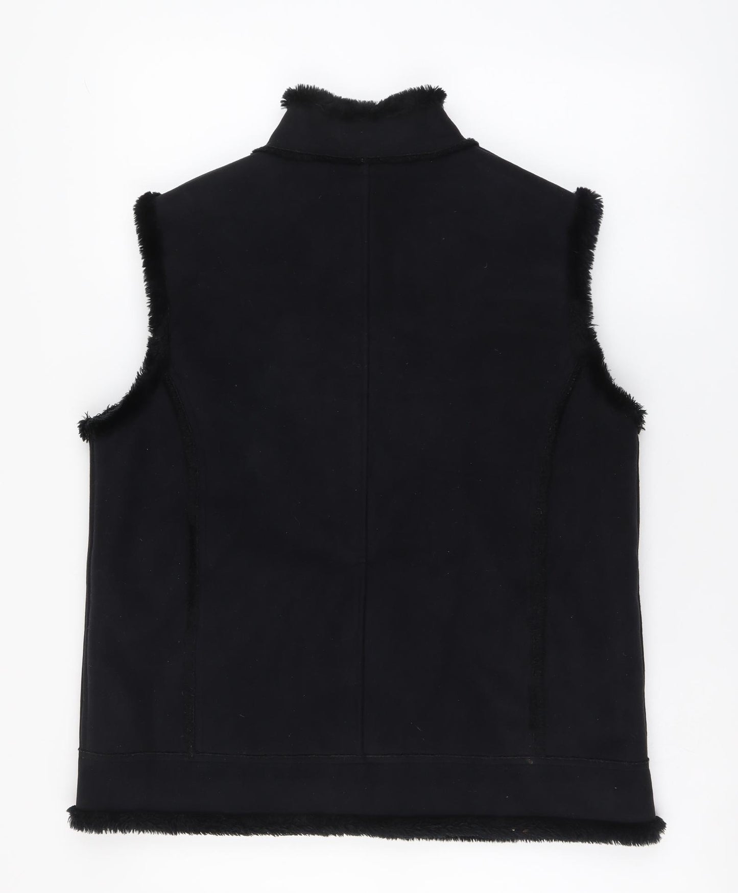 Marks and Spencer Womens Black Gilet Coat Size 14 Zip