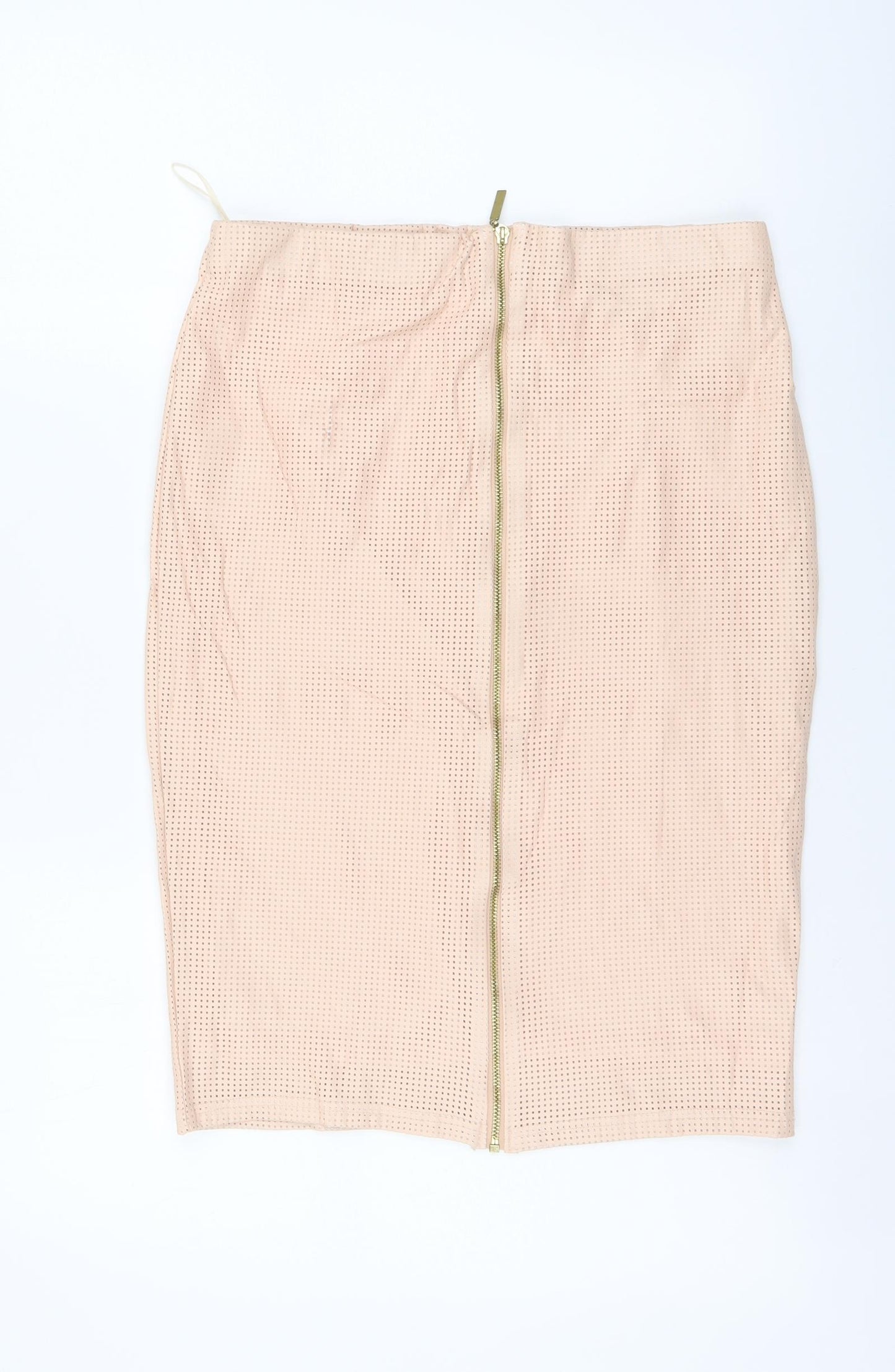 Lipsy Womens Pink Polyester Straight & Pencil Skirt Size 12 Zip