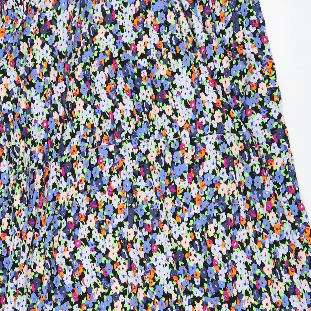 Marks and Spencer Womens Multicoloured Floral Viscose A-Line Size 18 Round Neck Pullover