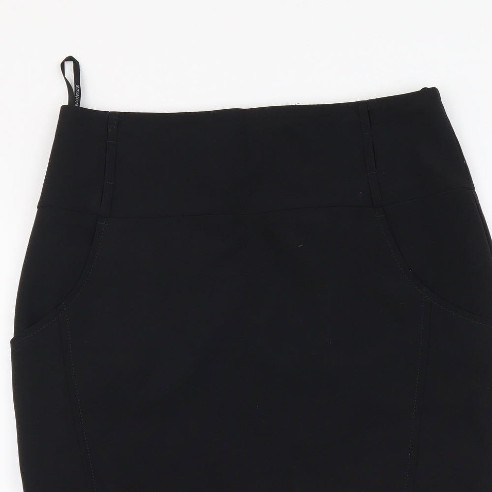 Atmosphere Womens Black Polyester Straight & Pencil Skirt Size 12 Zip