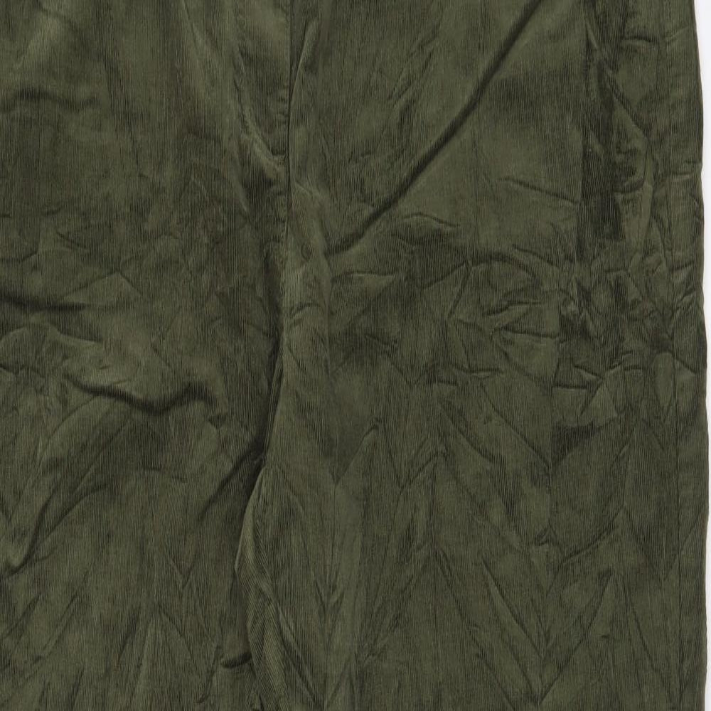Marks and Spencer Womens Green Cotton Straight Jeans Size 20 L29 in Regular Button