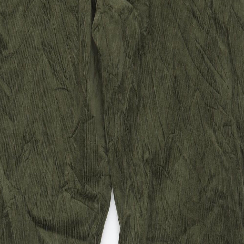 Marks and Spencer Womens Green Cotton Straight Jeans Size 20 L29 in Regular Button