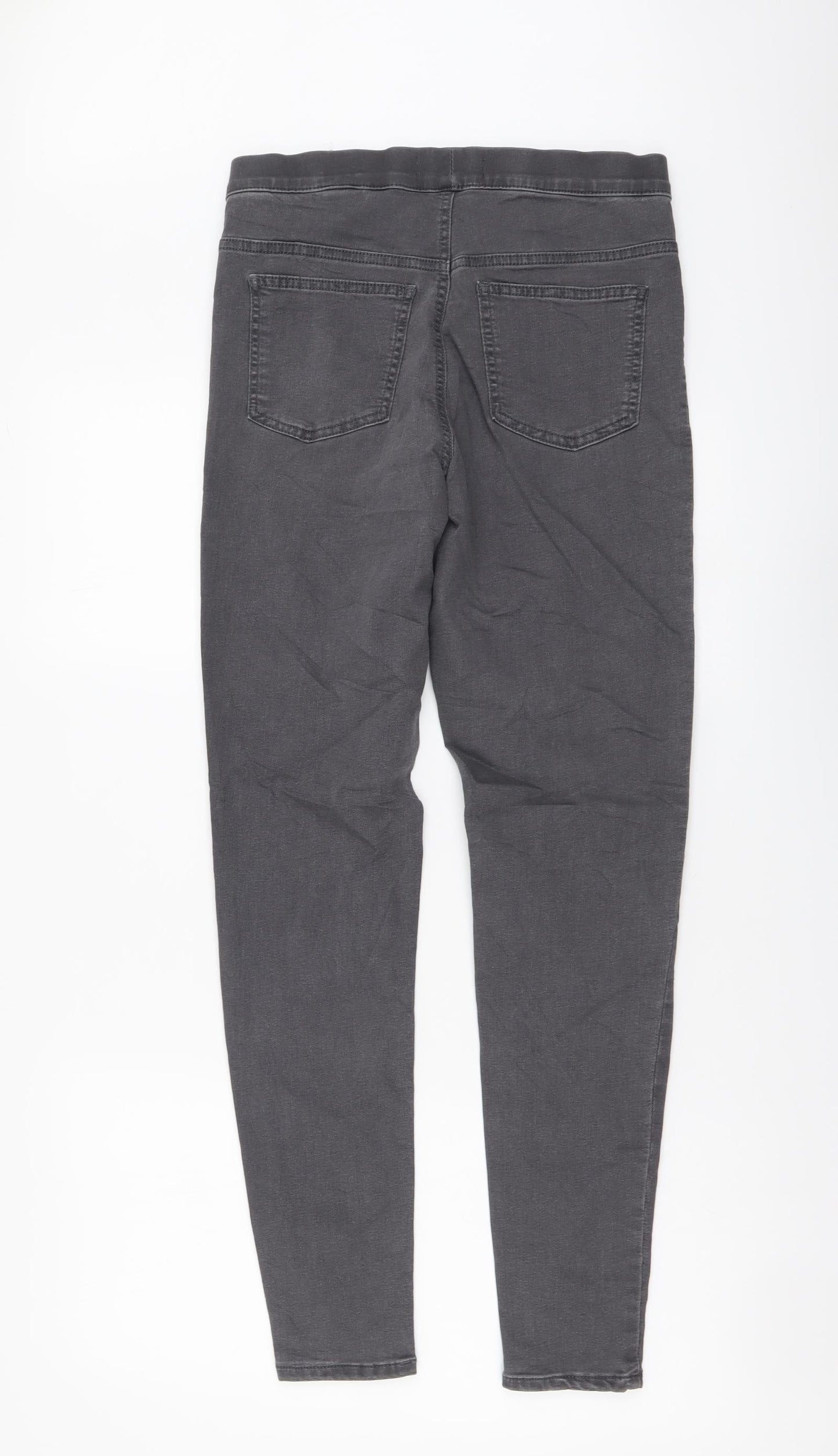 Marks and Spencer Womens Grey Cotton Harem Leggings Size 10 L29 in