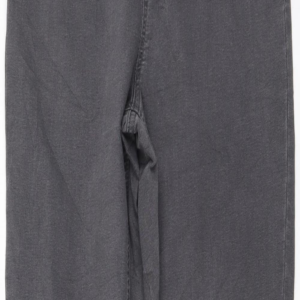 Marks and Spencer Womens Grey Cotton Harem Leggings Size 10 L29 in
