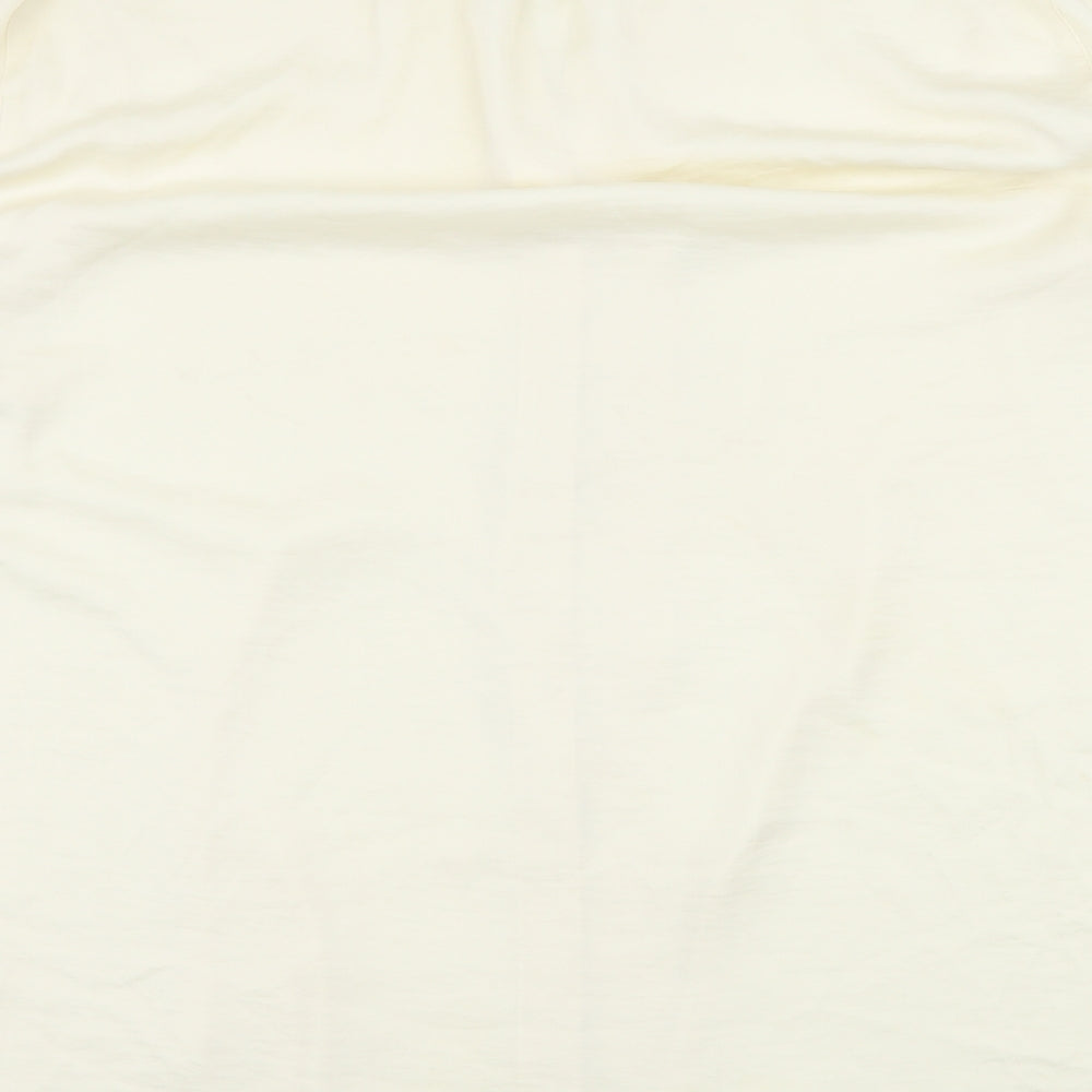 Marks and Spencer Womens Beige Polyester Basic Blouse Size 22 V-Neck