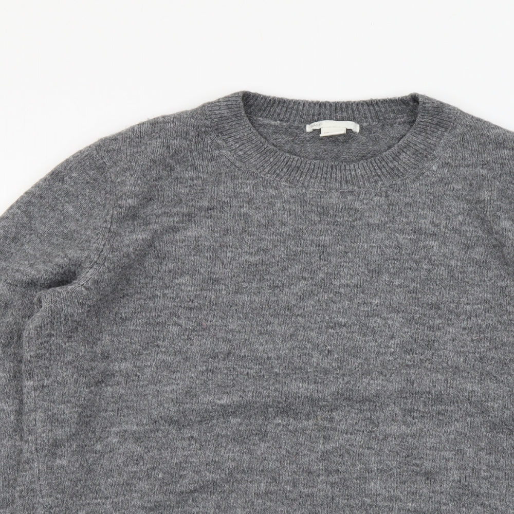 H&M Womens Grey Round Neck Acrylic Pullover Jumper Size M
