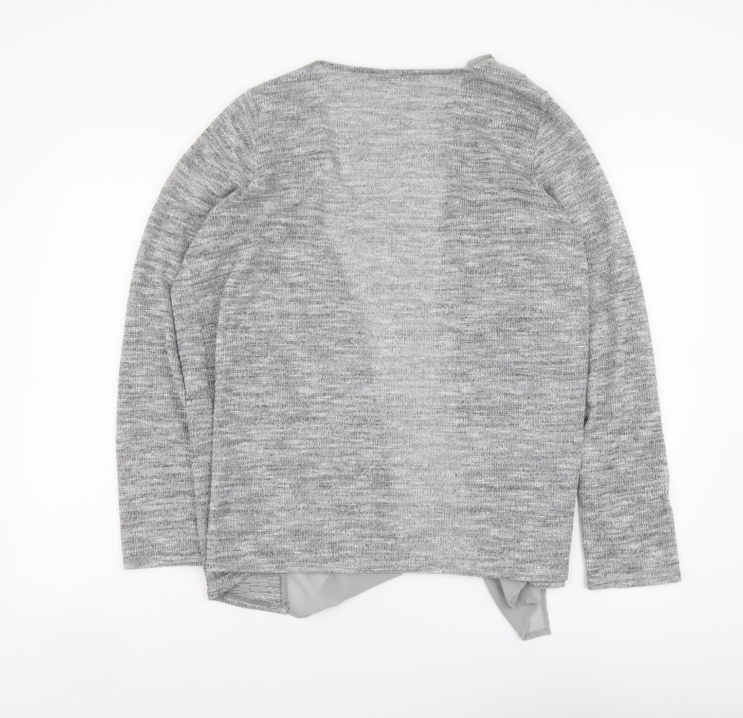 George Womens Grey V-Neck Polyester Cardigan Jumper Size 22