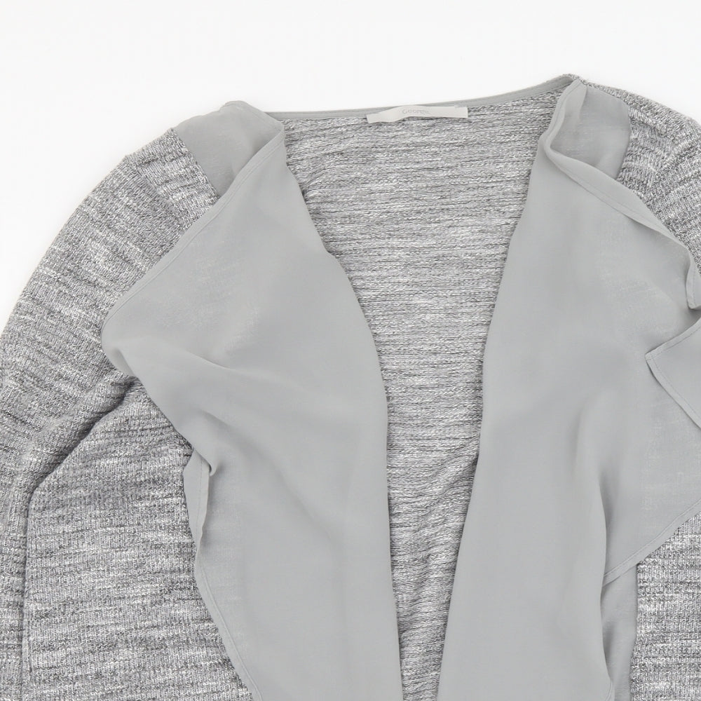 George Womens Grey V-Neck Polyester Cardigan Jumper Size 22