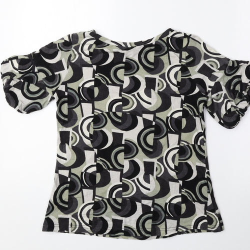 New Look Girls Multicoloured Geometric Viscose Basic Blouse Size 12-13 Years Round Neck Pullover