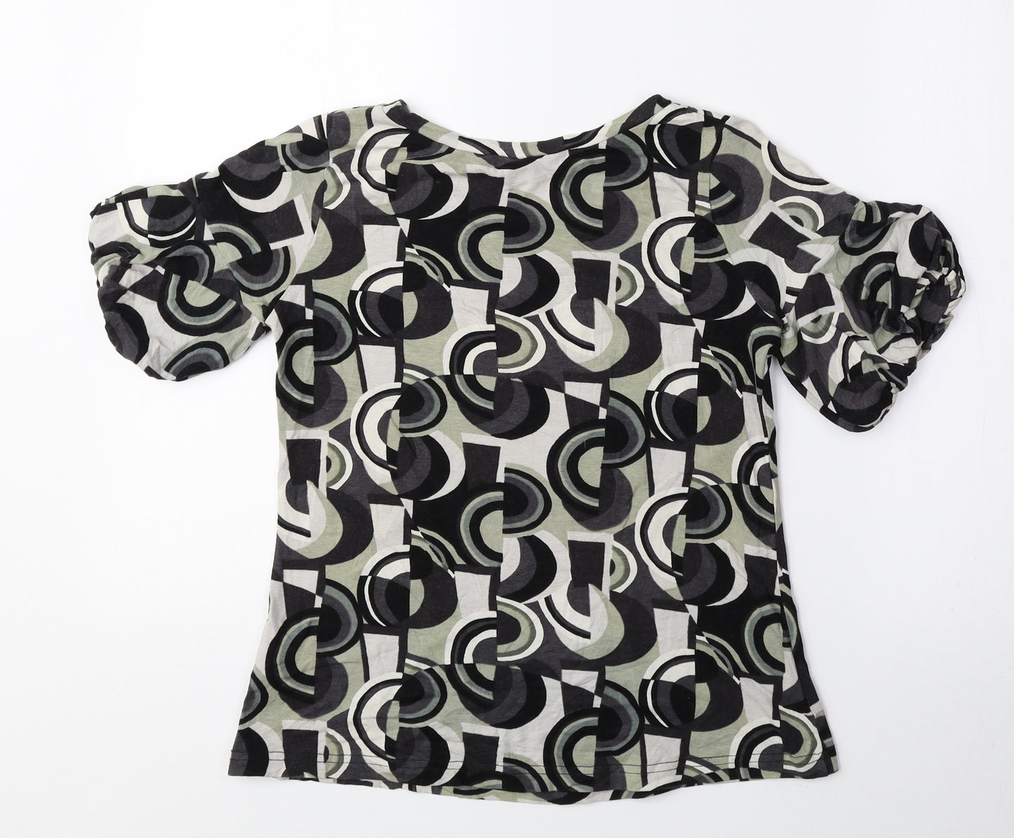 New Look Girls Multicoloured Geometric Viscose Basic Blouse Size 12-13 Years Round Neck Pullover