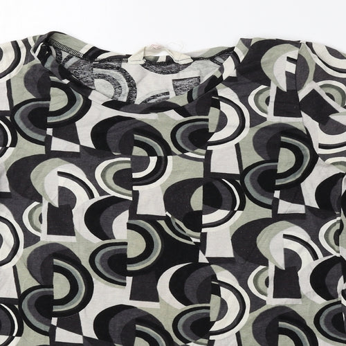 New Look Girls Multicoloured Geometric Viscose Basic Blouse Size 12-13 Years Round Neck Pullover