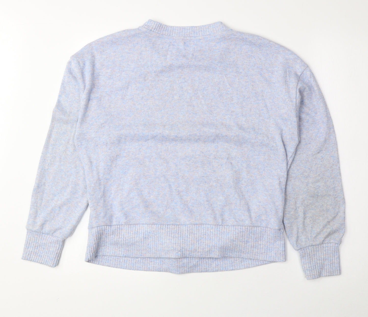 George Womens Blue Round Neck Polyester Pullover Jumper Size 8