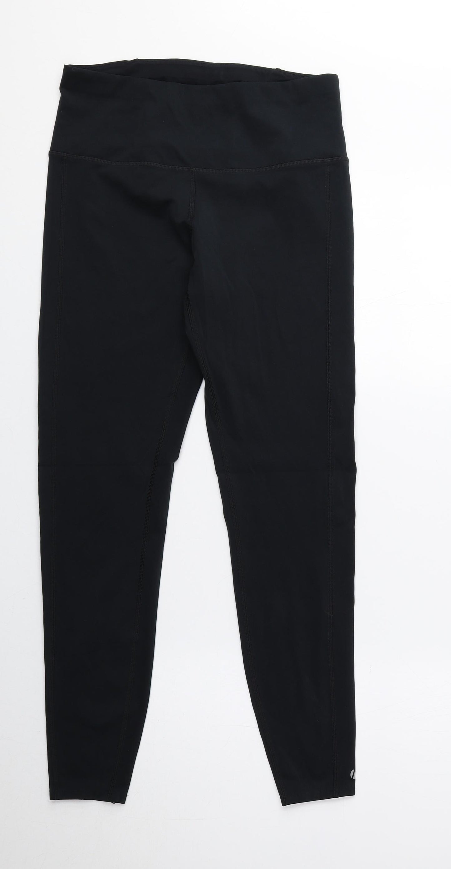 Marks and Spencer Womens Black Polyamide Compression Leggings Size 12 L25 in Regular Pullover