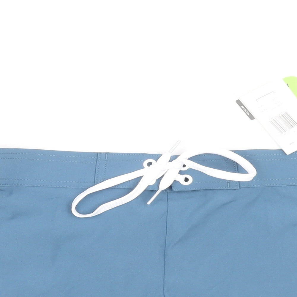 Reprive Womens Blue Polyester Sweat Shorts Size M L3 in Regular Drawstring