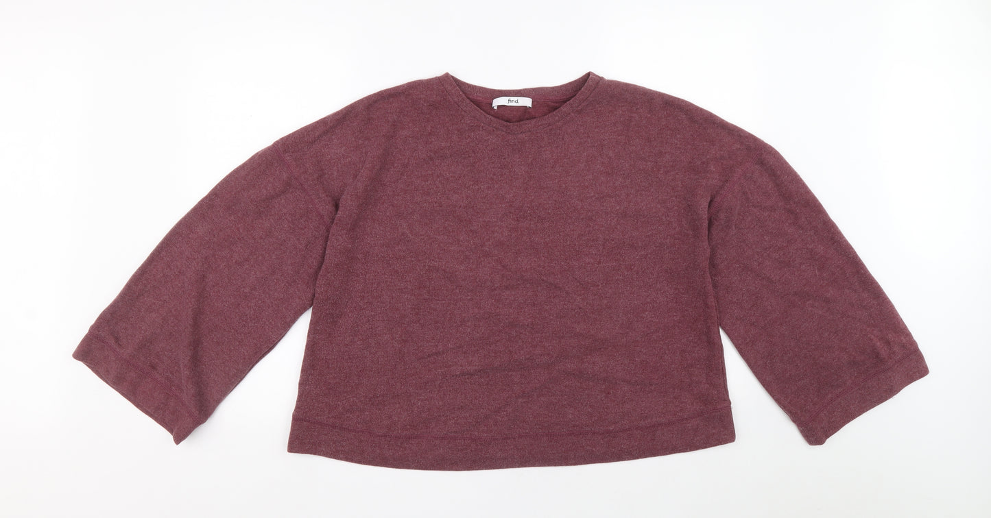 find. Womens Purple Round Neck Polyester Pullover Jumper Size XL