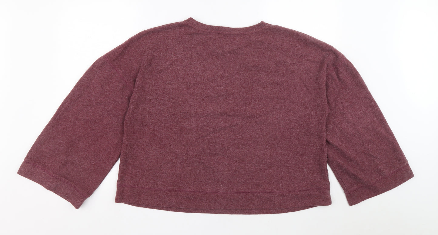 find. Womens Purple Round Neck Polyester Pullover Jumper Size XL