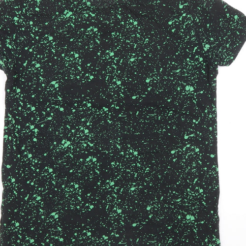 Mojang Boys Black Cotton Basic T-Shirt Size 12-13 Years Round Neck Pullover - Minecraft