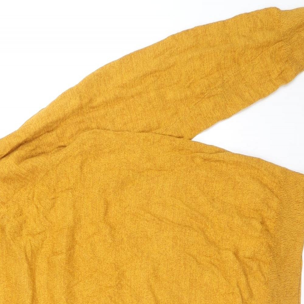 Primark Womens Yellow Boat Neck Cotton Pullover Jumper Size L