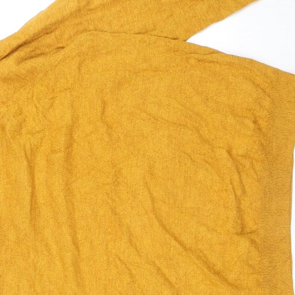 Primark Womens Yellow Boat Neck Cotton Pullover Jumper Size L